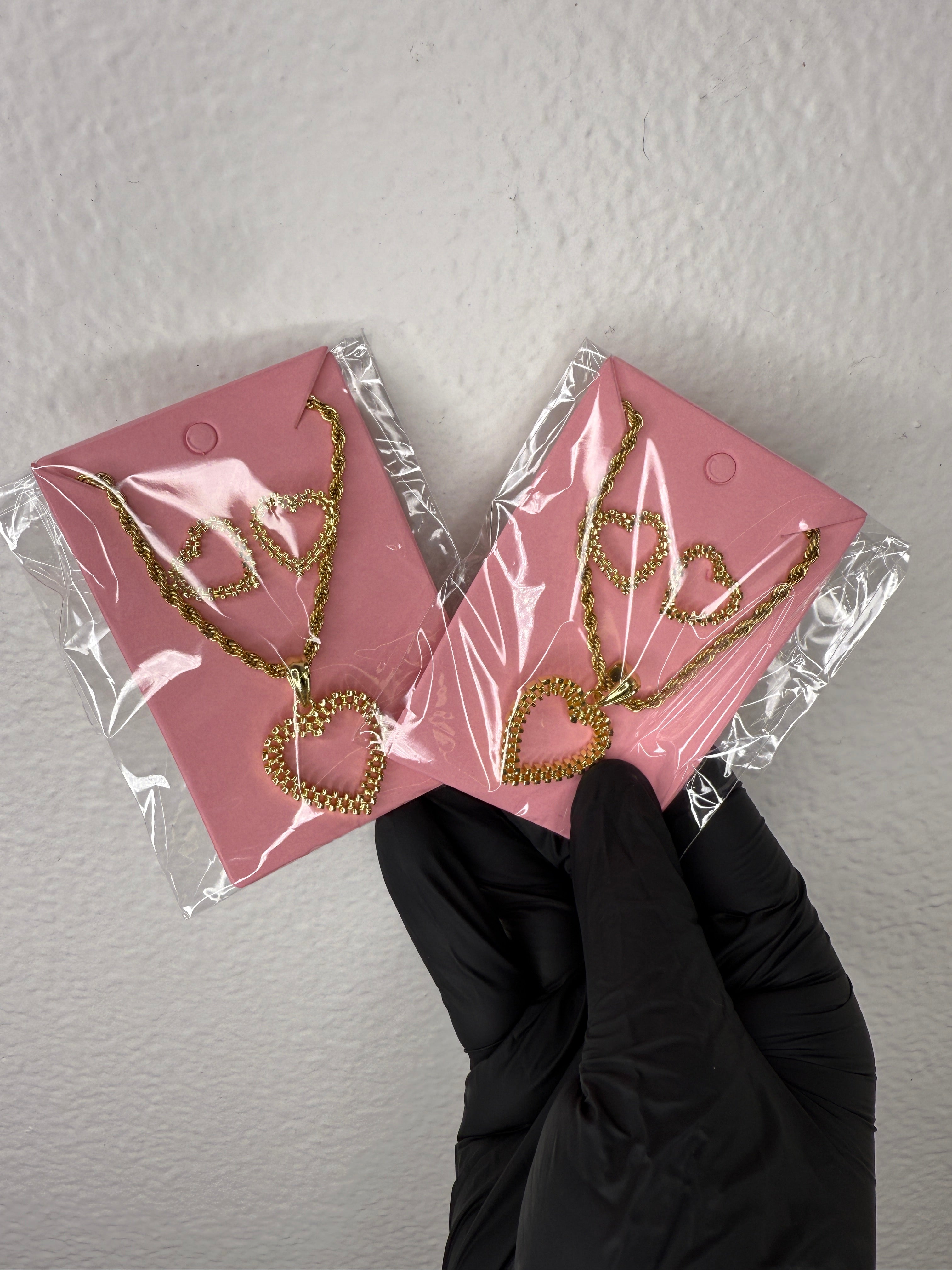 HEART-LUXE NECKLACE/EARRING SET